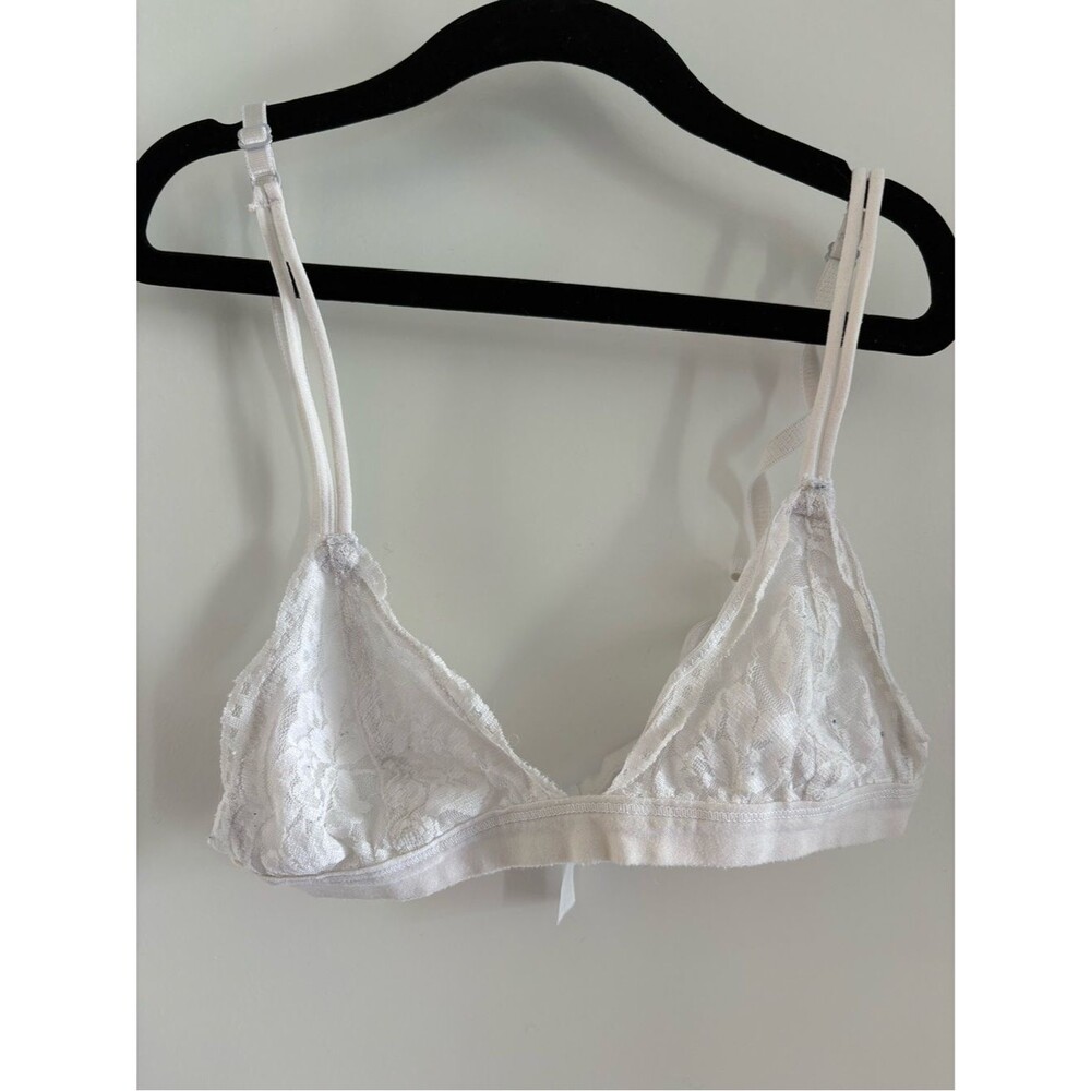 Anemone White Lace Triangle Bralette